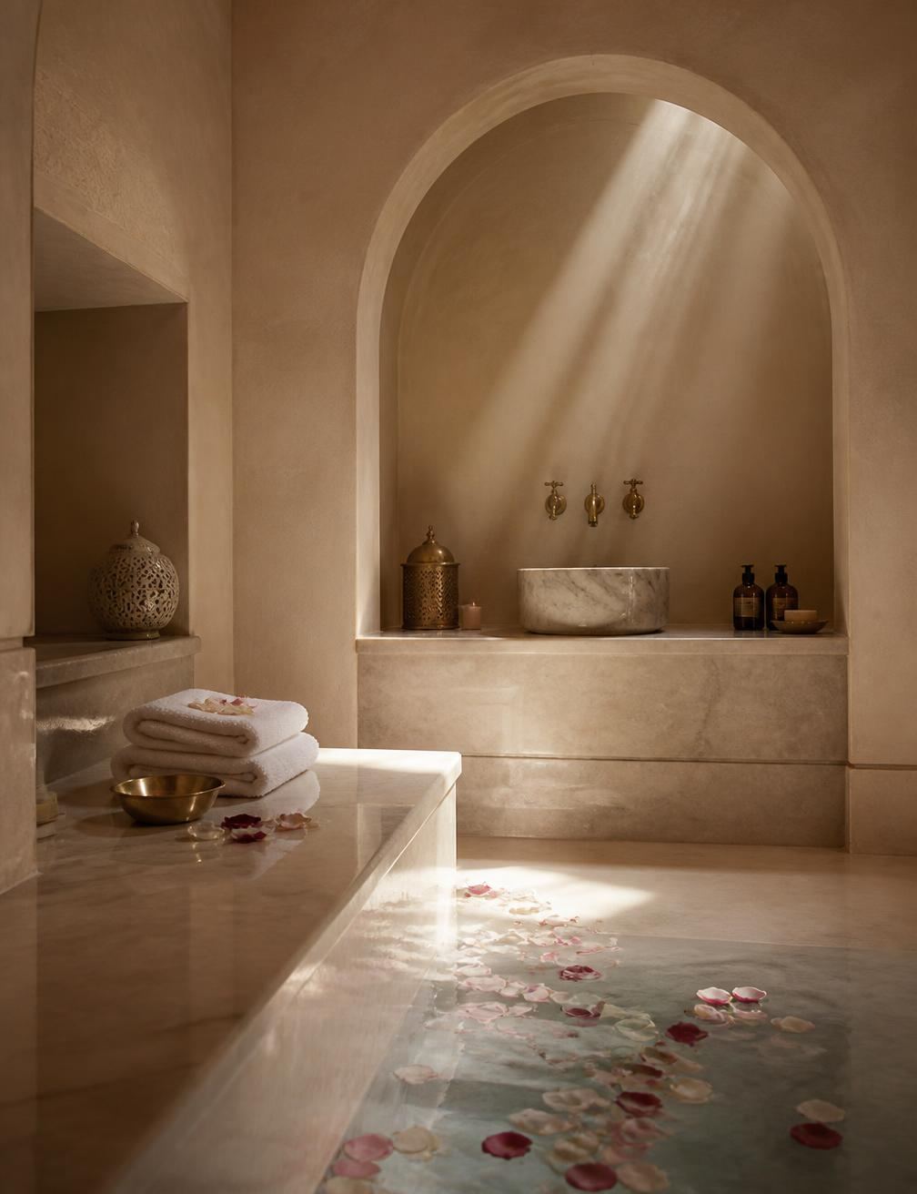Spa de luxe à Marrakech : hammam en tadelakt et rituel bien-être privatisé